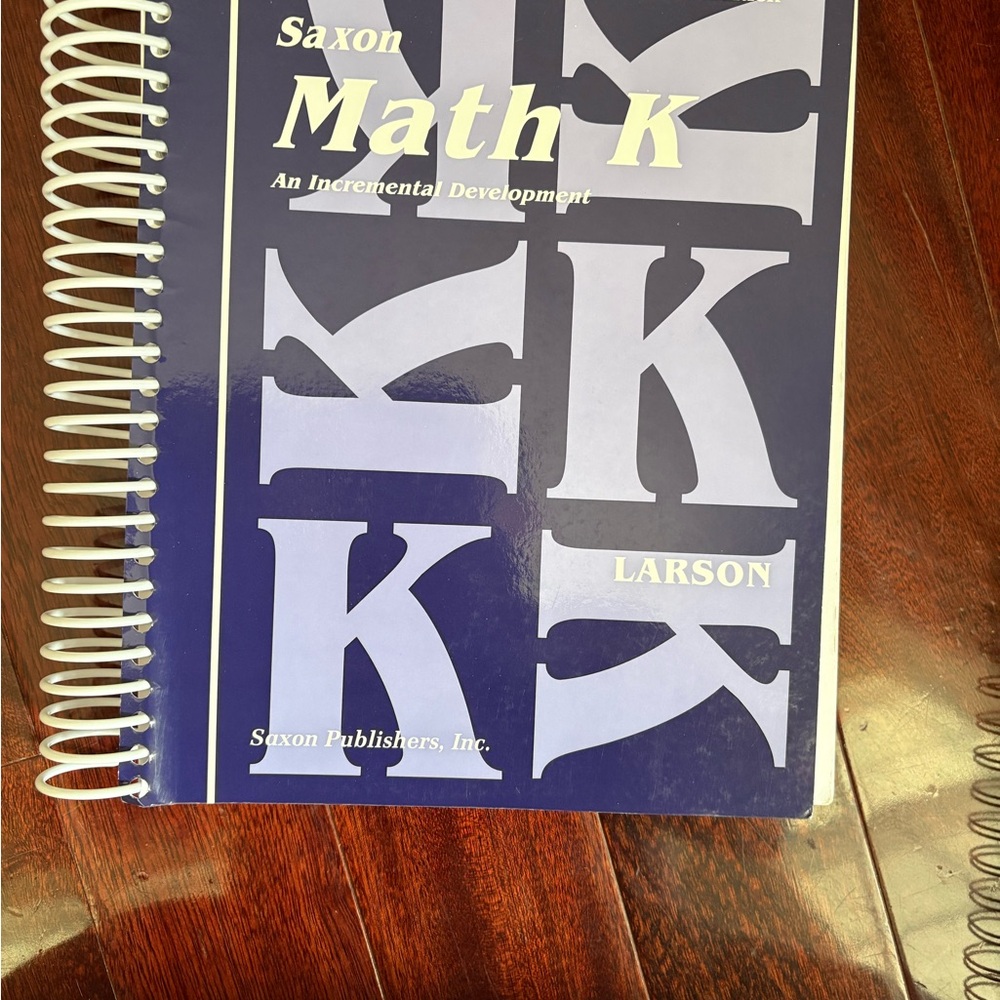 Saxon Math K Spiral Workbook - Navy & White